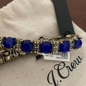 J Crew blue and aged gold bracelet